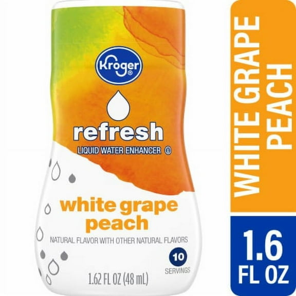 KR Refresh White Grape Peach Water Enhancer Bottle 1.62 fl oz
