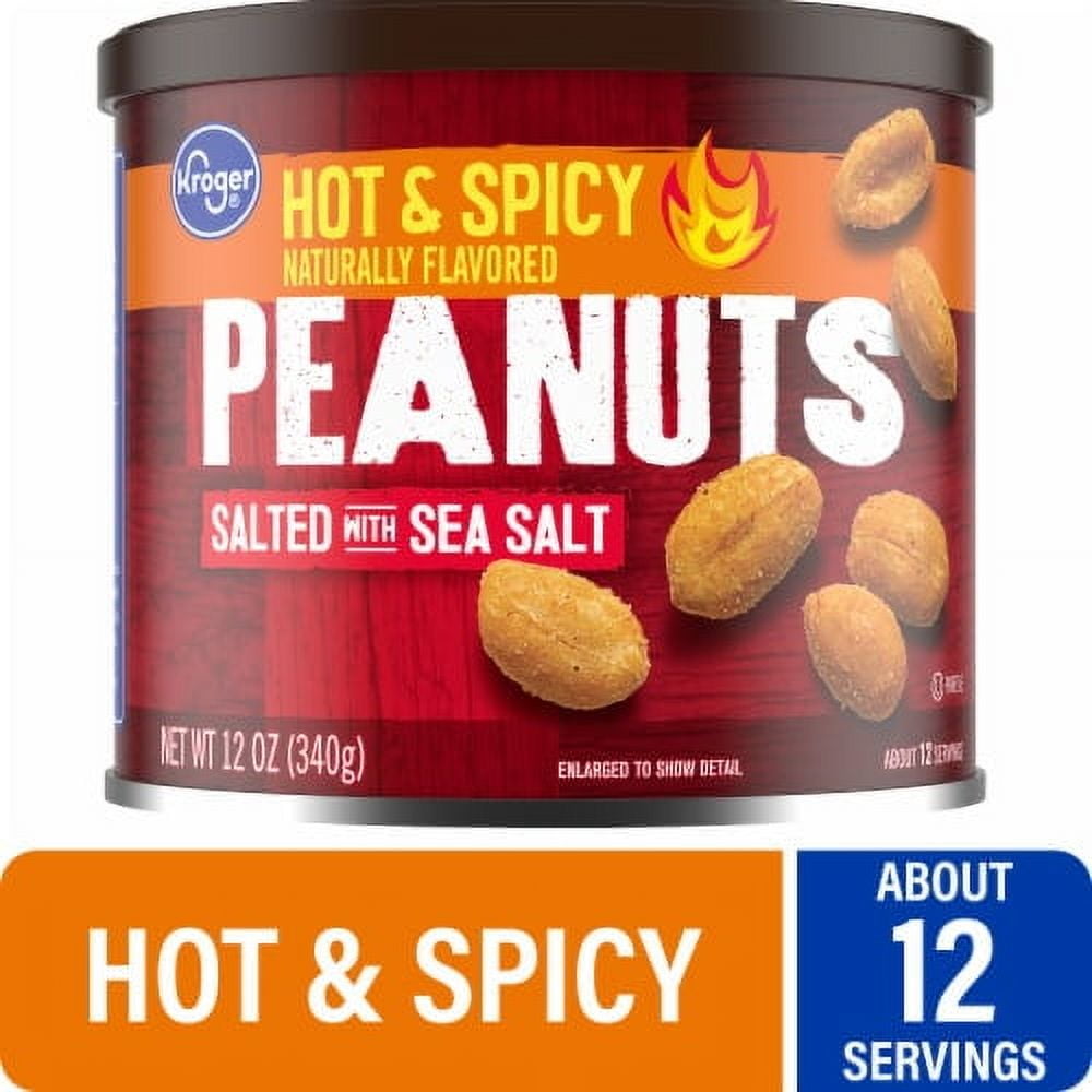 KR Salted Hot \u0026 Spicy Peanuts 12 oz.