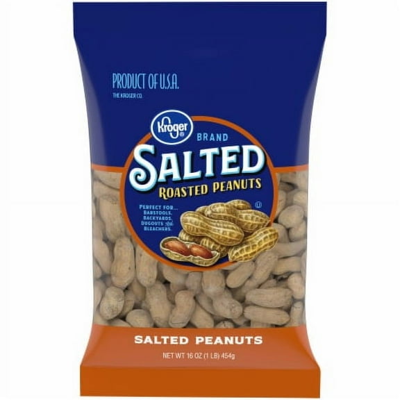 KR Salted Roasted In-Shell Peanuts 16 oz.