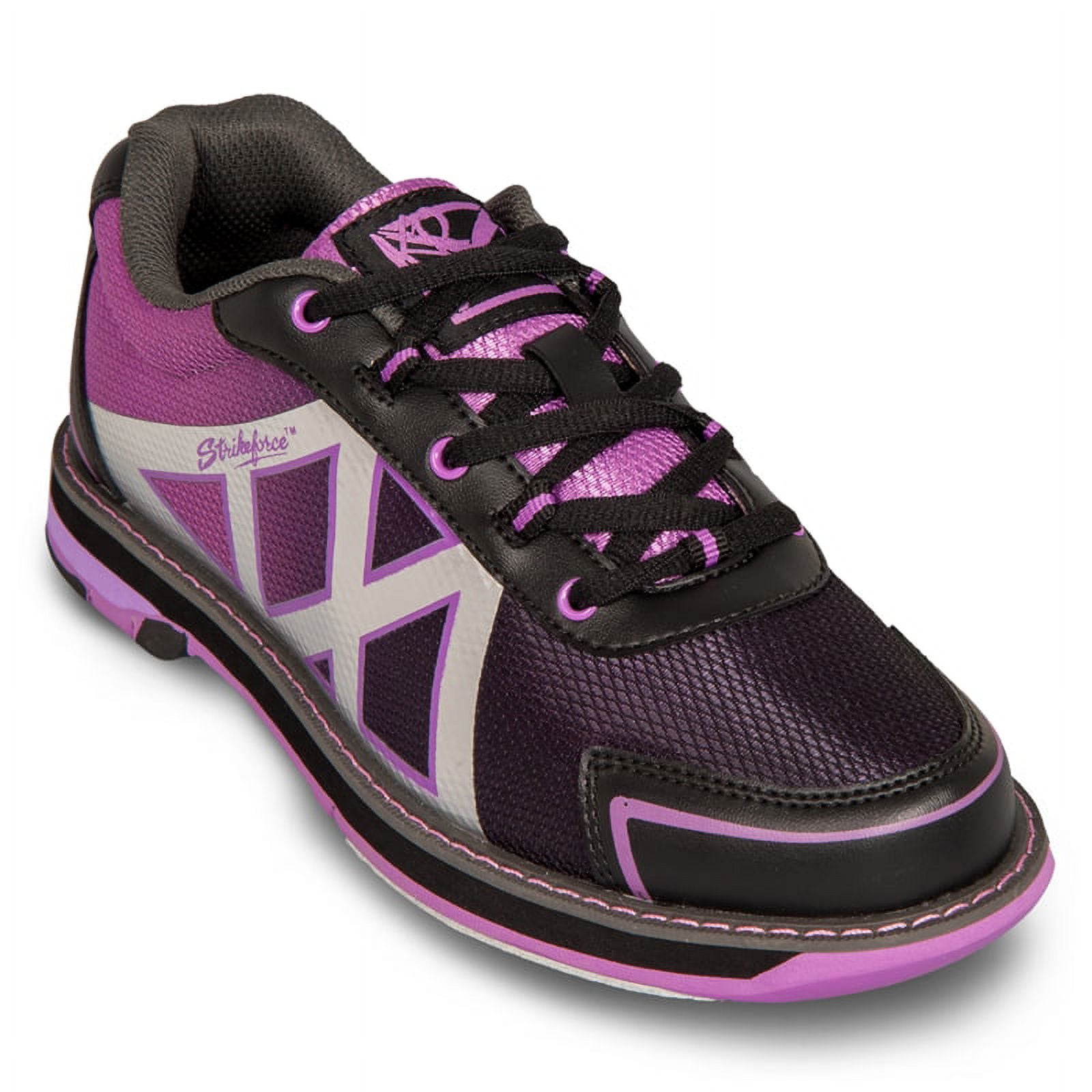 KR Strikeforce Kross Black/Purple Women's Bowling Shoes, Size