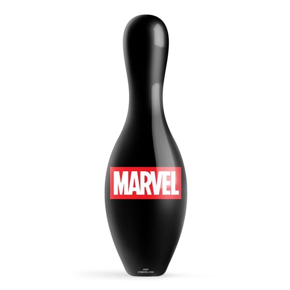 KR Strikeforce Marvel Classic Logo Black Official Size & Weight Bowling Pin