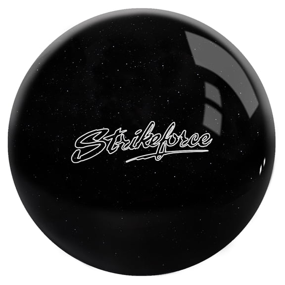 KR Strikeforce Polyester Undrilled Bowling Ball Black Sparkle 9lb