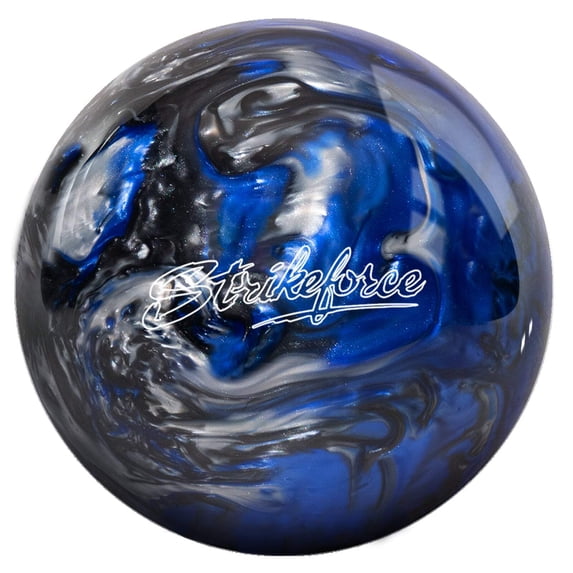 KR Strikeforce Polyester Undrilled Bowling Ball Blue/Black/Silver 13lb