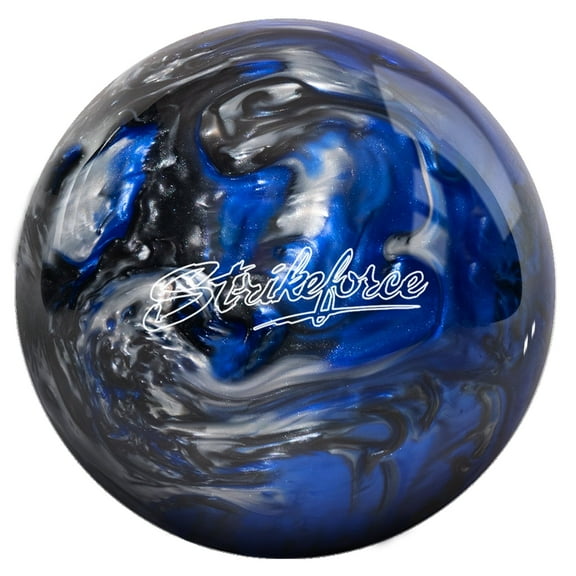 KR Strikeforce Polyester Undrilled Bowling Ball Blue/Black/Silver 6lb