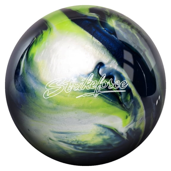 KR Strikeforce Polyester Undrilled Bowling Ball Blue/Green/Silver 13lb