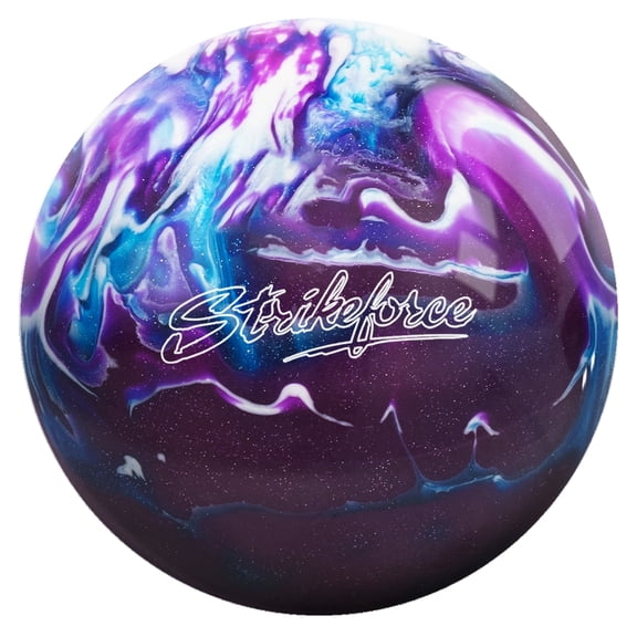 KR Strikeforce Polyester Undrilled Bowling Ball Purple/Royal/Silver 12lb