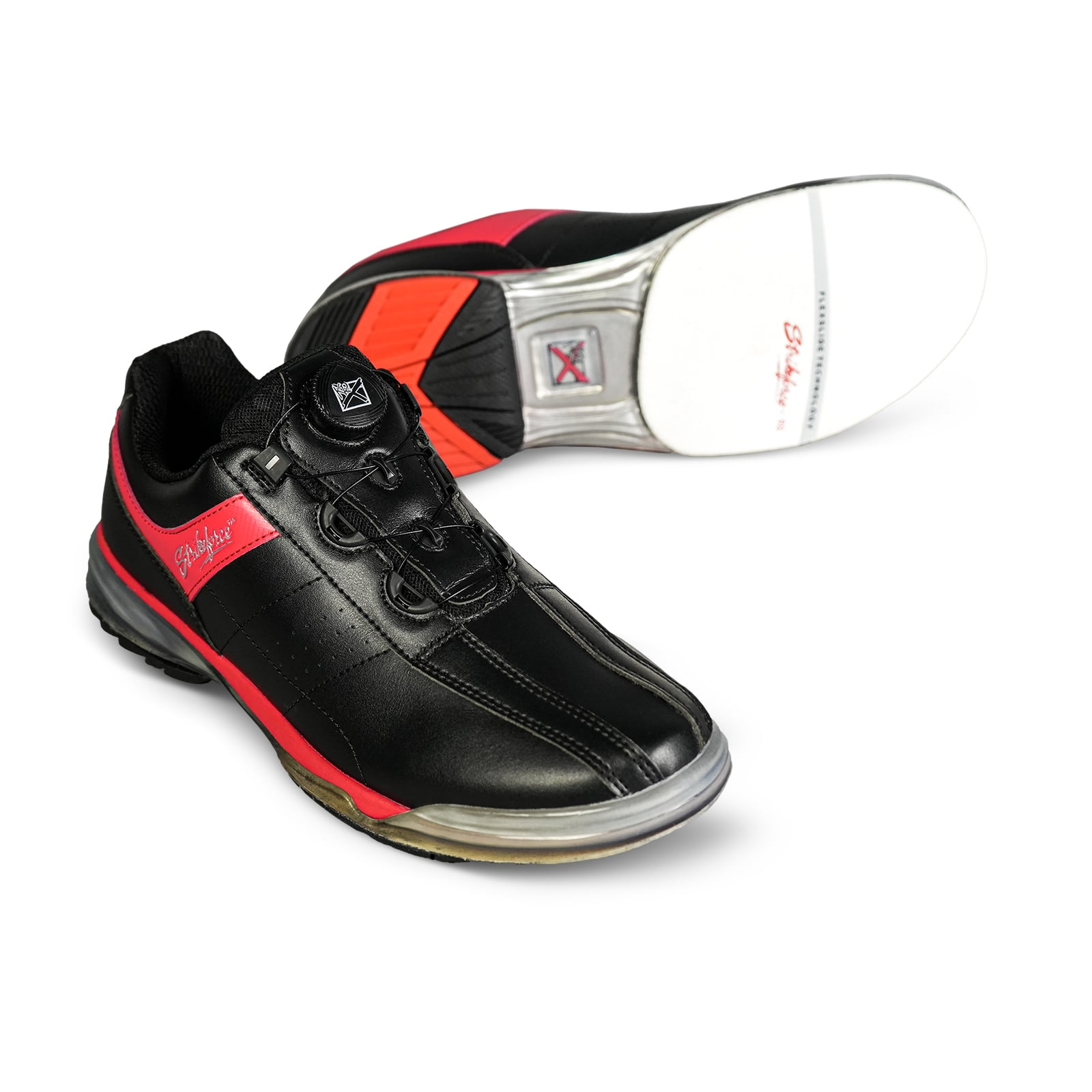 KR Strikeforce TPU Revival Fast Twist Bowling Shoes - Black/Red, Right Hand Only, Interchangeable Soles & Heels 5 thumbnail image