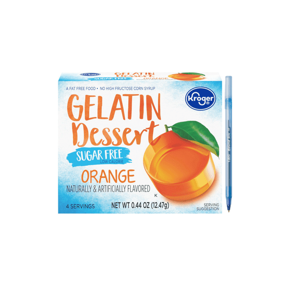 KR Sugar Free Orange Gelatin Dessert Mix 0.44 oz
