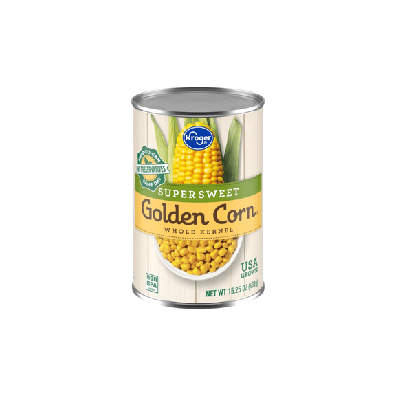 KR Super Sweet Golden Whole Kernel Corn 15.25 oz
