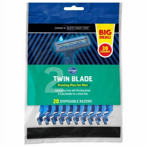 KR Twin Blade Pivoting Plus for Men Disposable Razors