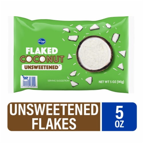 KR Unsweetened Coconut Flakes 5 oz - Pack of 2