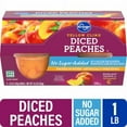 thumbnail image 1 of KR No Sugar Added Yellow Cling Diced Peaches Cups 4 ct / 3.8 oz., 1 of 4