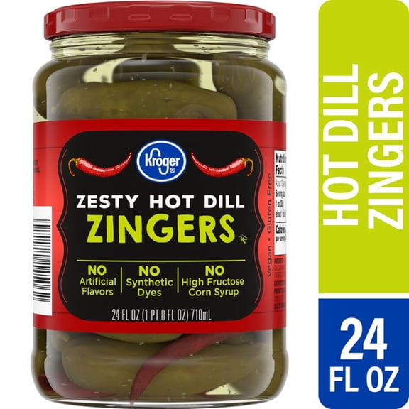 KR Zesty Hot Dill Zingers Pickles, 24 fl oz