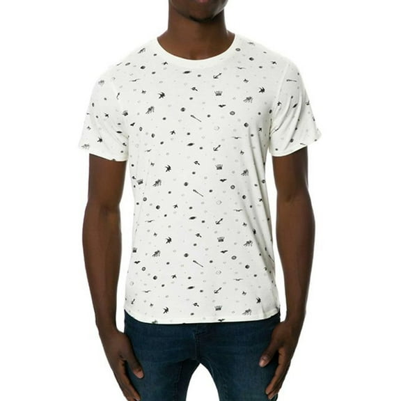 KR3W Mens The Lager Graphic T-Shirt, Beige, X-Large