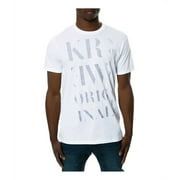KR3W Mens The Serif Graphic T-Shirt, White, Small