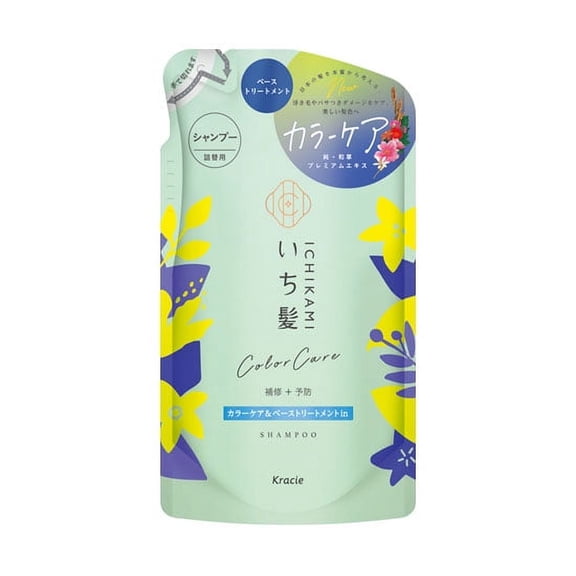 KRACIE ICHIKAMI Repair & Prevention Color Care Shampoo 340ml Refill Package