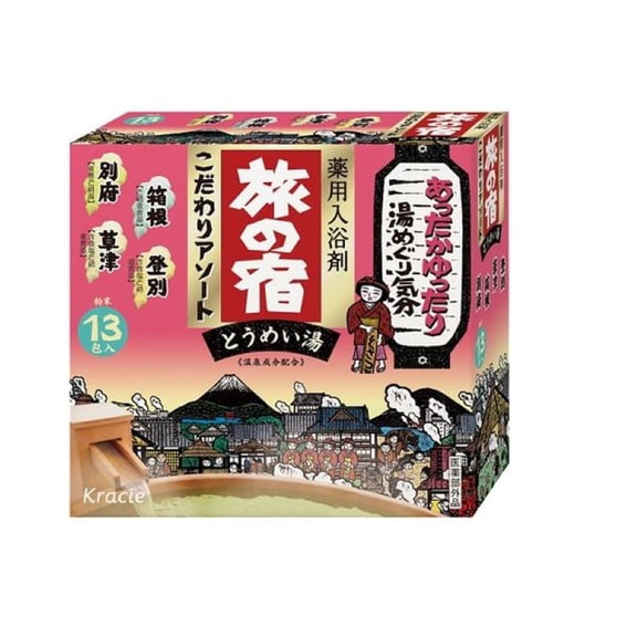 KRACIE Tabino Yado Kodawari Bath Salts Clear Assortment 25g*13 Packs