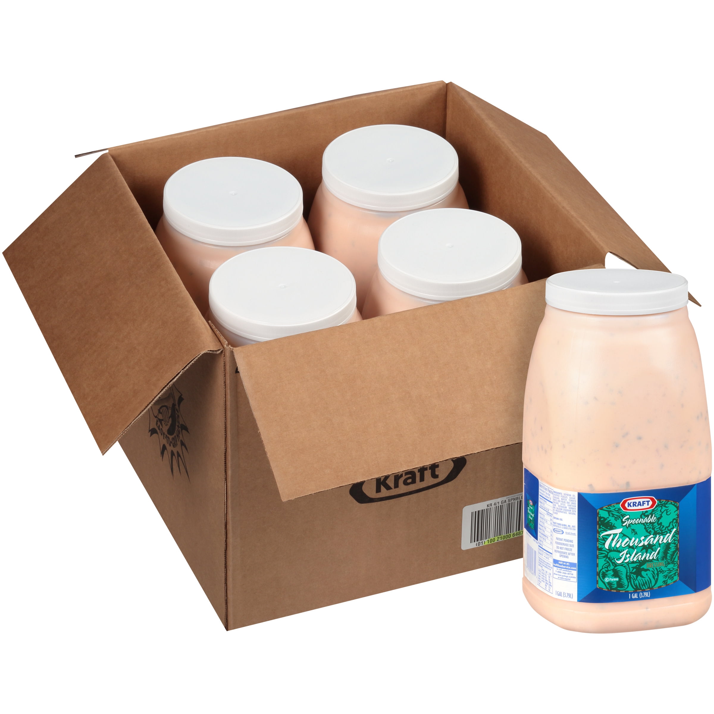 KRAFT Bulk Thousand Island Salad Dressing, 1 gal. Jug (Pack of 4