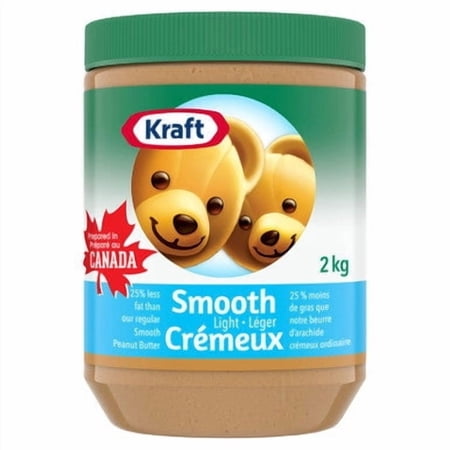 Kraft Peanut Butter Smooth - Light, 2kg/4.4 lbs