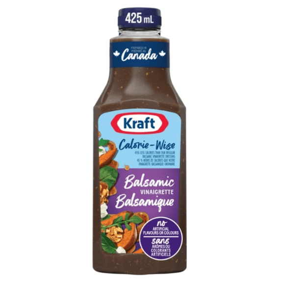 Kraft Calorie-Wise Balsamic Vinaigrette Salad Dressing, 425 mL Bottle