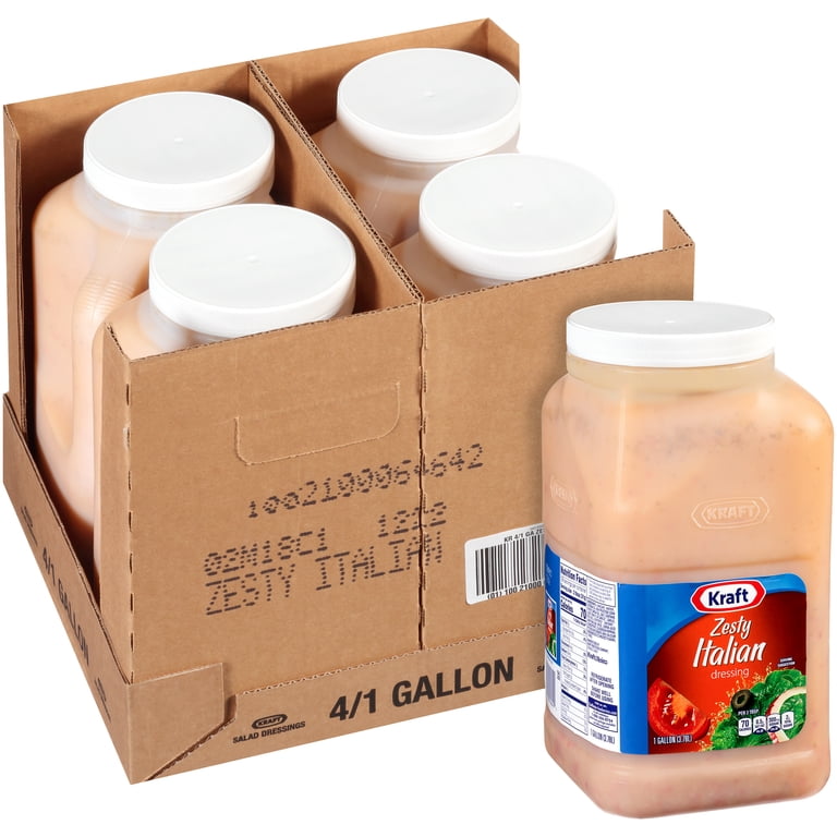 KRAFT Zesty Italian Salad Dressing, 1 gal. Jugs (Pack of 4