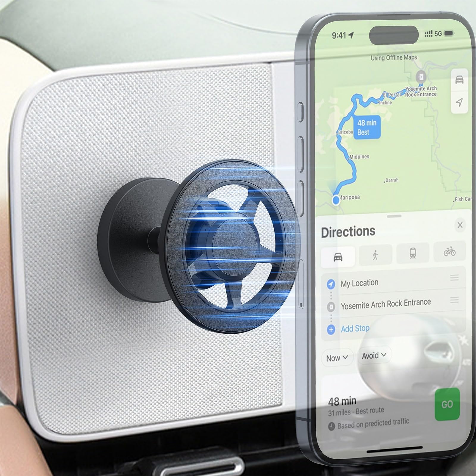 A Car Phone Holder Mount For Hyundai Ioniq 5, Magnetically - View #6
