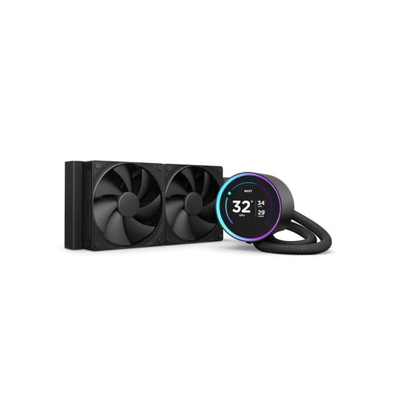 NZXT Kraken Elite 240mm All-in-One Liquid CPU Cooler with LCD Display, Black
