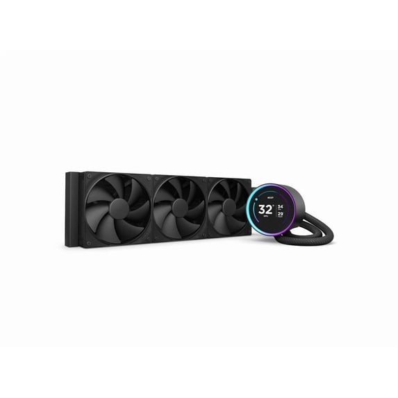 NZXT Kraken Elite 360mm all-in-one liquid cooler with LCD display, black