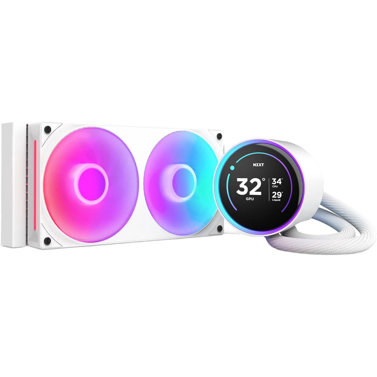NZXT Kraken Elite RGB 240mm All-in-One Liquid CPU Cooler with LCD Display, White