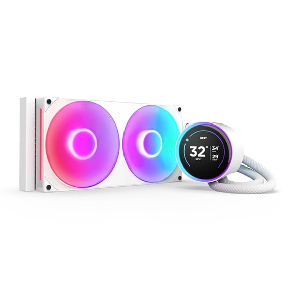 KRAKEN ELITE RGB 280 WHITE AIO LIQUID COOLER WITH IPS LCD & STATIC PRESSURE FANS Intel Socket LGA 1851, 1700 & 1200/115X AMD Socket AM5, AM4