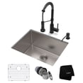thumbnail image 1 of KRAUS 23-inch 16 Gauge Standart PRO Kitchen Sink Combo Set with Matte Black Bolden 18-inch Kitchen Faucet and Soap Dispenser, 1 of 14