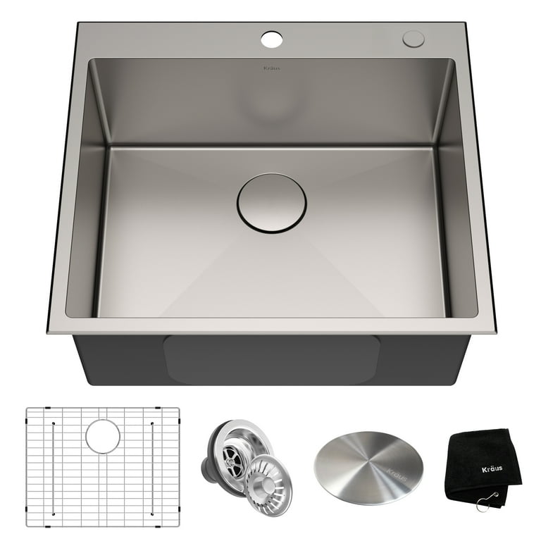 Standart PRO Drop-in Stainless Steel 25 in. 2-Hole Single Bowl Kitchen Sink Standart PRO Drop-in Stainless Steel 25 in. 2-Hole Single Bowl Kitchen Sink