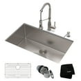 thumbnail image 1 of KRAUS 30-inch 16 Gauge Standart PRO Kitchen Sink Combo Set with Bolden 18-inch Kitchen Faucet and Soap Dispenser, Stainless Steel Finish, 1 of 14