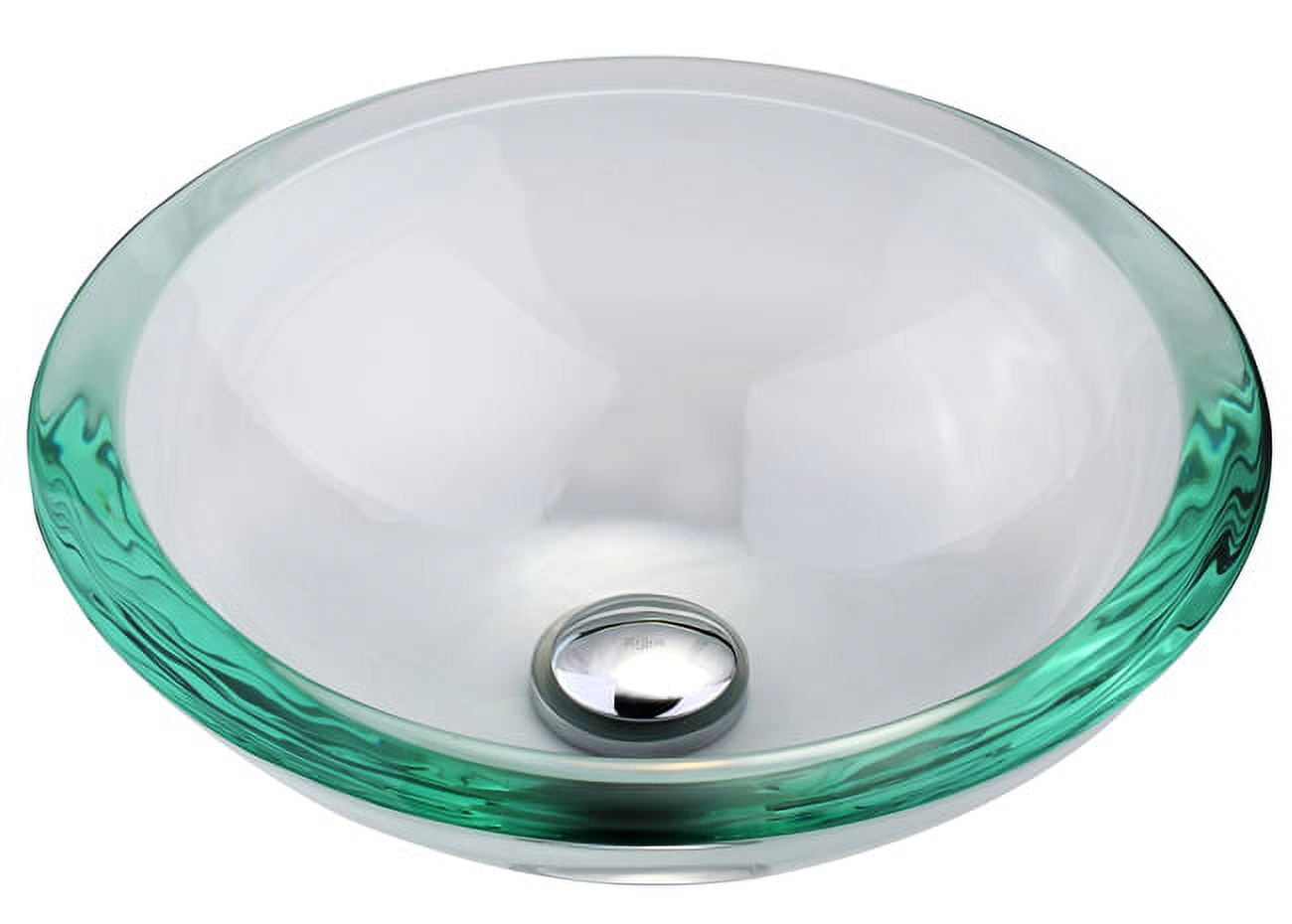 Clear Tempered Glass Round Vessel Bathroom Sink