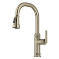 thumbnail image 1 of KRAUS Allyn Industrial Pull-Down Single Handle Kitchen Faucet in Spot-Free Antique Champagne Bronze, 1 of 7