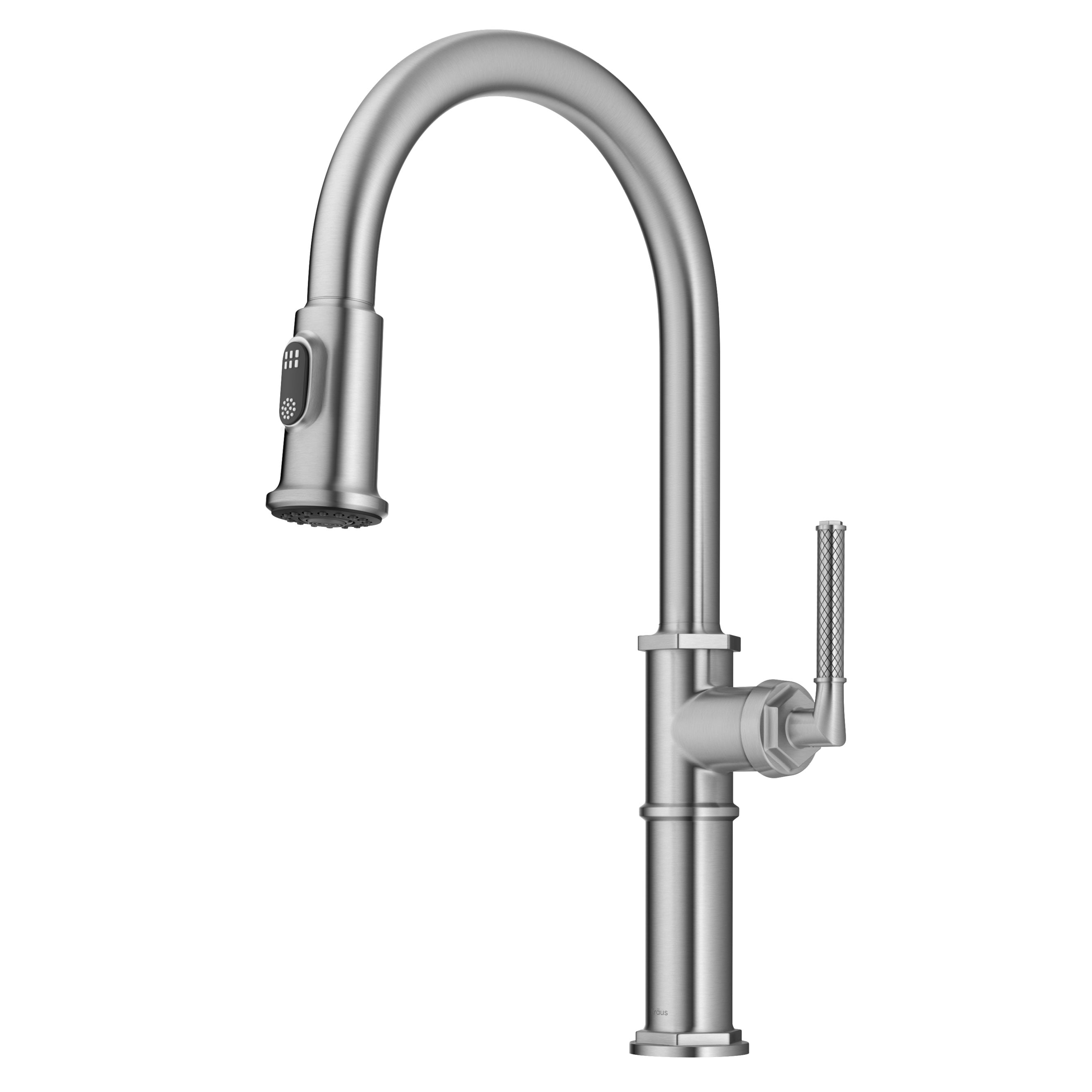 Spot-Free Stainless Steel Pull-Down Single Handle Kitchen Faucet