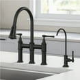 thumbnail image 1 of KRAUS Allyn Transitional Bridge Kitchen Faucet and Water Filter Faucet Combo in Matte Black, 1 of 10