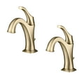 thumbnail image 1 of KRAUS Arlo Brushed Gold Basin Bathroom Faucet with Lift Rod Drain and Deck Plate (2-Pack), 1 of 12