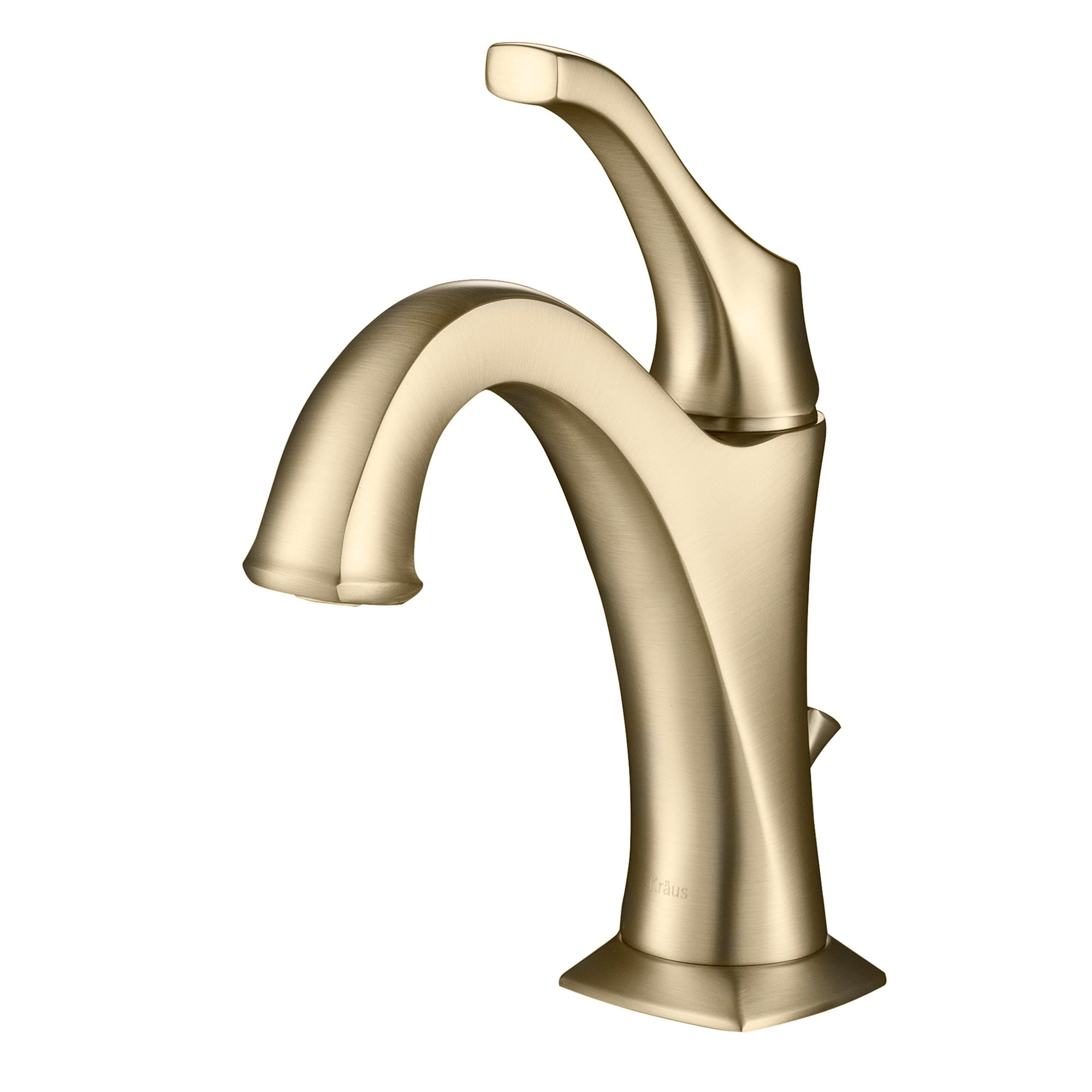 Arlo Brushed Gold Single Handle Bathroom Faucet with Lift Rod Drain
