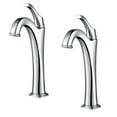 thumbnail image 1 of KRAUS Arlo Chrome Single Handle Vessel Bathroom Faucet with Pop Up Drain (2-Pack), 1 of 13