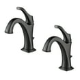 thumbnail image 1 of KRAUS Arlo Matte Black Single Handle Basin Bathroom Faucet with Lift Rod Drain and Deck Plate (2-Pack), 1 of 12