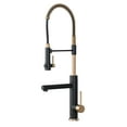 thumbnail image 1 of KRAUS Artec Pro 2-Function Commercial Style Pre-Rinse Kitchen Faucet with Pull-Down Spring Spout and Pot Filler in Spot Free Antique Champagne Bronze/Matte Black, 1 of 11
