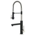 thumbnail image 1 of KRAUS Artec Pro Spot Free Finish 2-Function Commercial Style Pre-Rinse Kitchen Faucet with Pull-Down Spring Spout and Pot Filler, Stainless Steel/Matte Black, 1 of 16