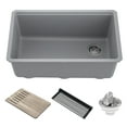 thumbnail image 1 of KRAUS Bellucci 30” in. Undermount Workstation Granite Kitchen Sink in Metallic Gray with Accessories, 1 of 7