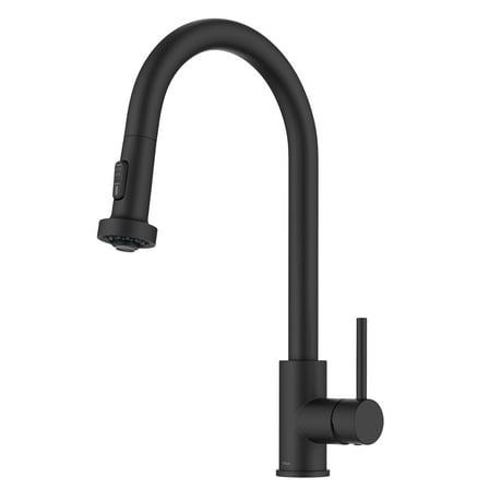 KRAUS Bolden 2-Function Single Handle Pull Down Kitchen Faucet in Matte Black