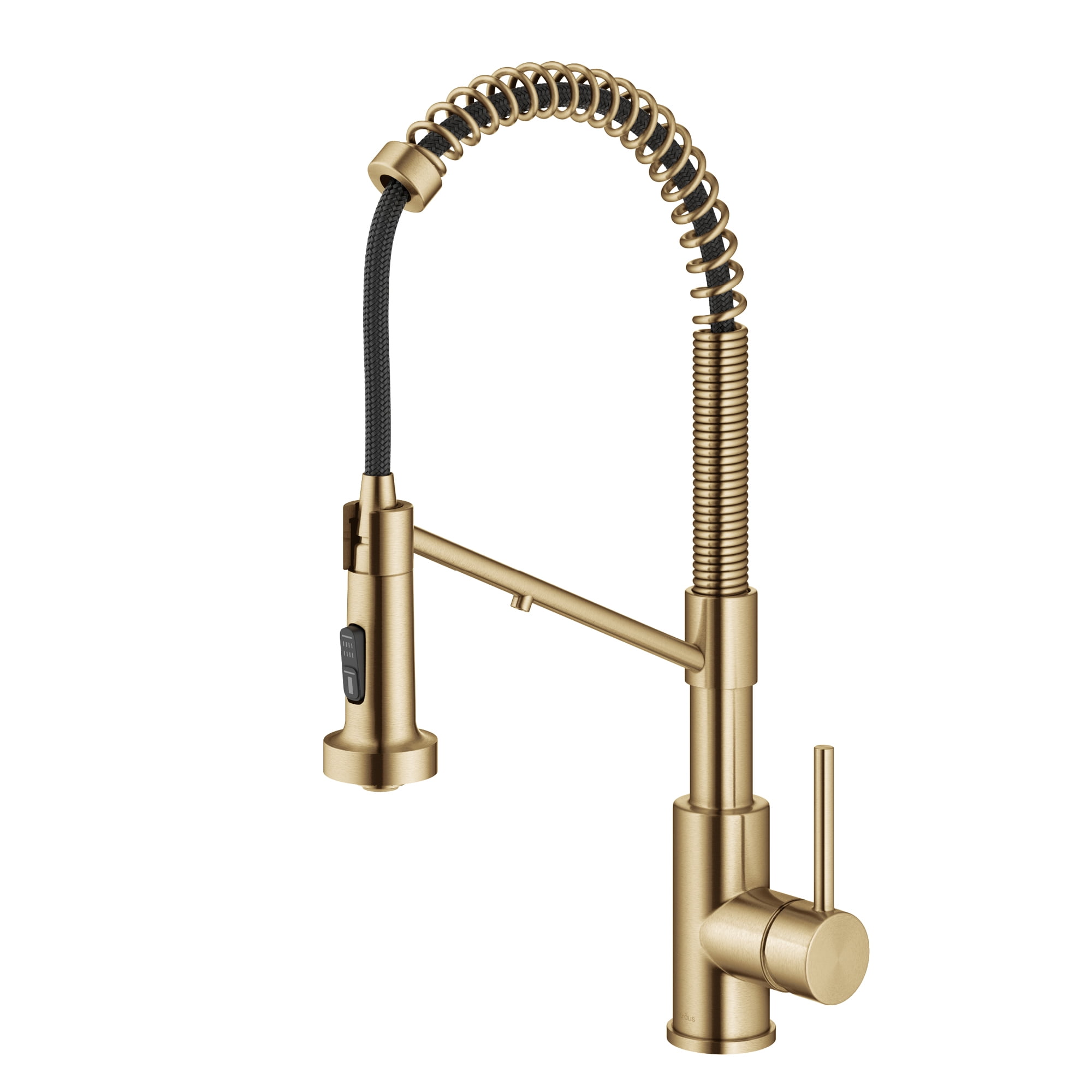KRAUS Bolden 2-in-1 Commercial Style Pull Down Single Handle Water Filter Kitchen Faucet for Reverse Osmosis or Water Filtration System in Spot-Free Brushed Brass