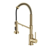 KRAUS Bolden 2-in-1 Commercial Style Pull Down Single Handle Water Filter Kitchen Faucet for Reverse Osmosis or Water Filtration System in Spot-Free Brushed Brass