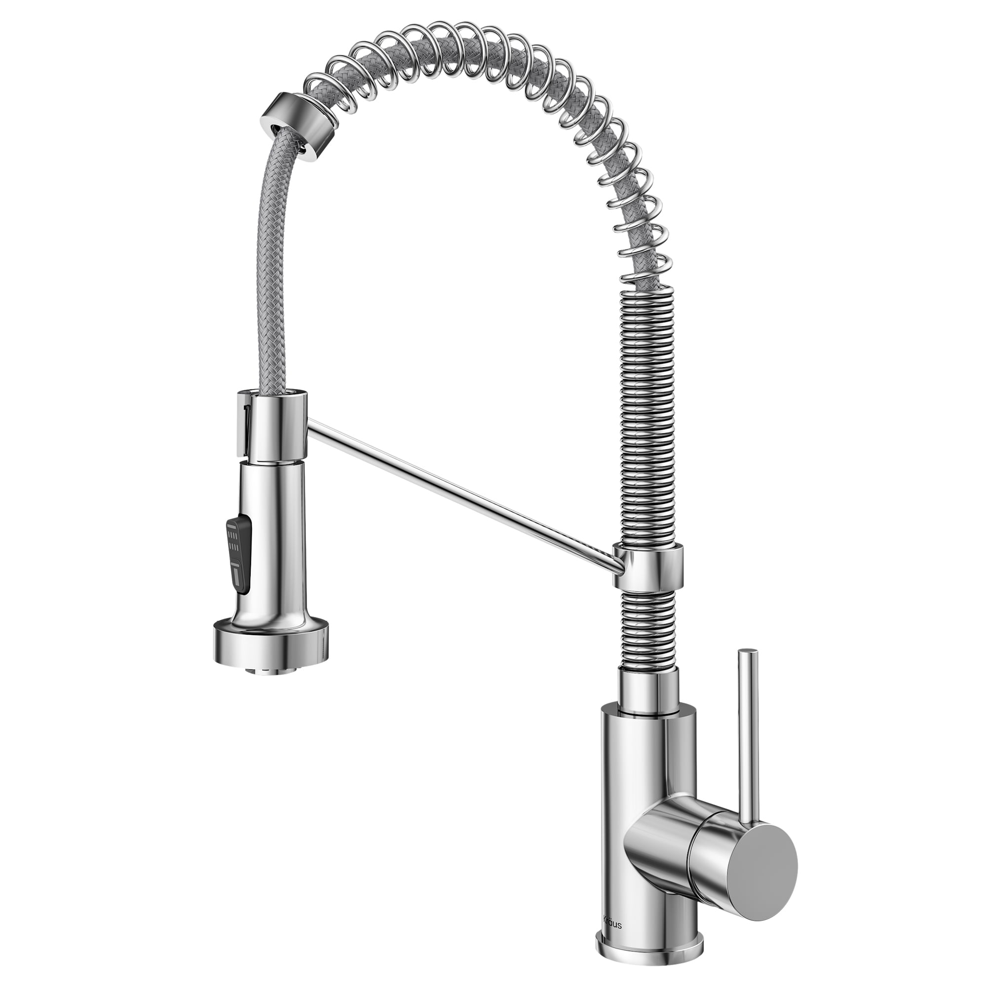 Chrome Commercial Style Pull-Down Kitchen Faucet with Pull-out Spray