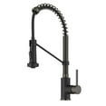 thumbnail image 1 of KRAUS Bolden Commercial Style 2-Function Single Handle Pull Down Kitchen Faucet in Matte Black / Black Stainless, 1 of 8