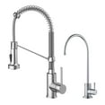 thumbnail image 1 of KRAUS Bolden Commercial Style Pull-Down Kitchen Faucet and Purita Water Filter Faucet Combo in Chrome, 1 of 10